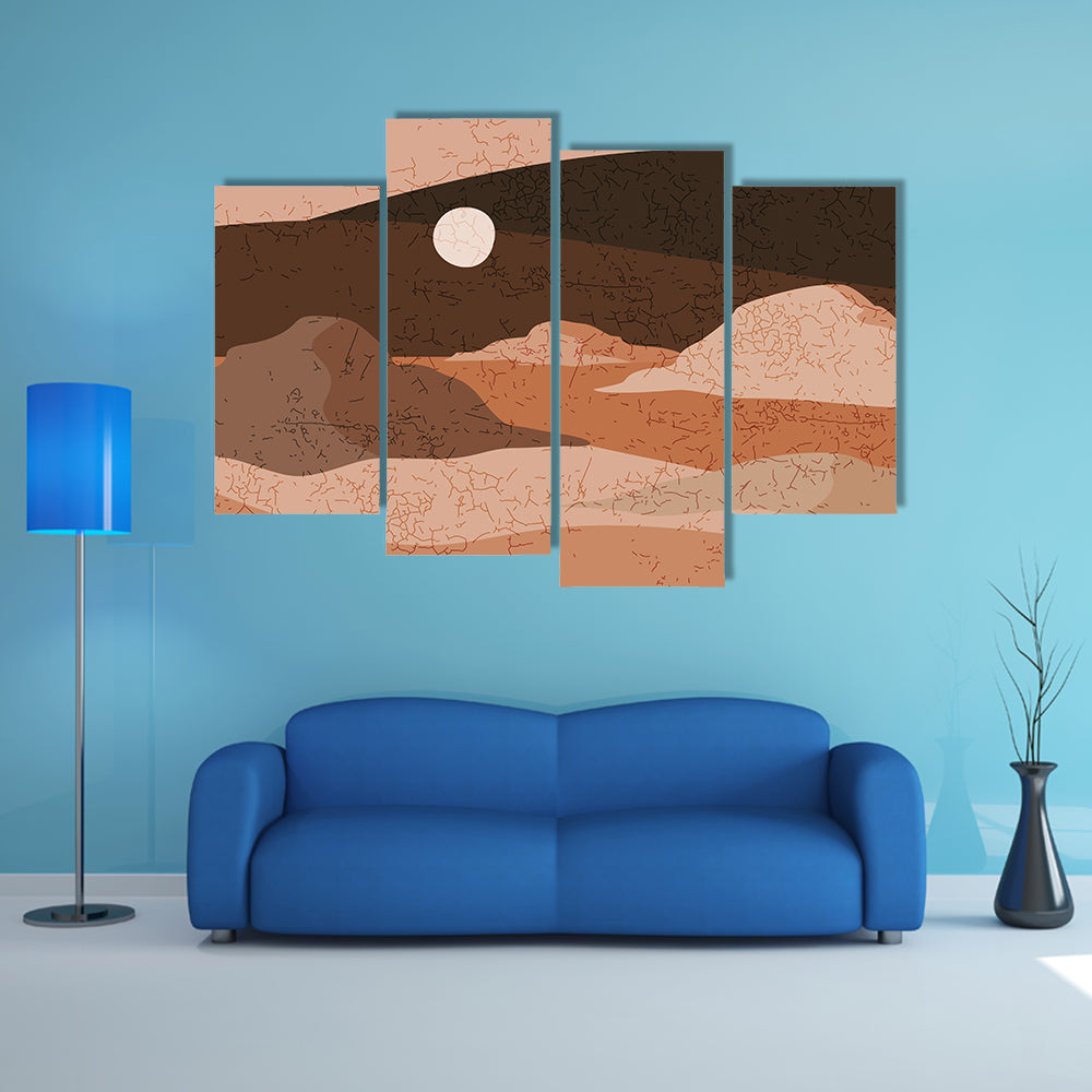 Minimal Desert Landscape Canvas Wall Art