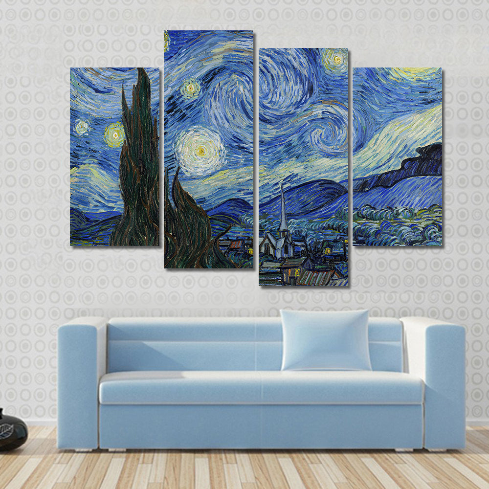 Vincent Van Gogh Starry Night 1889 Canvas Wall Art