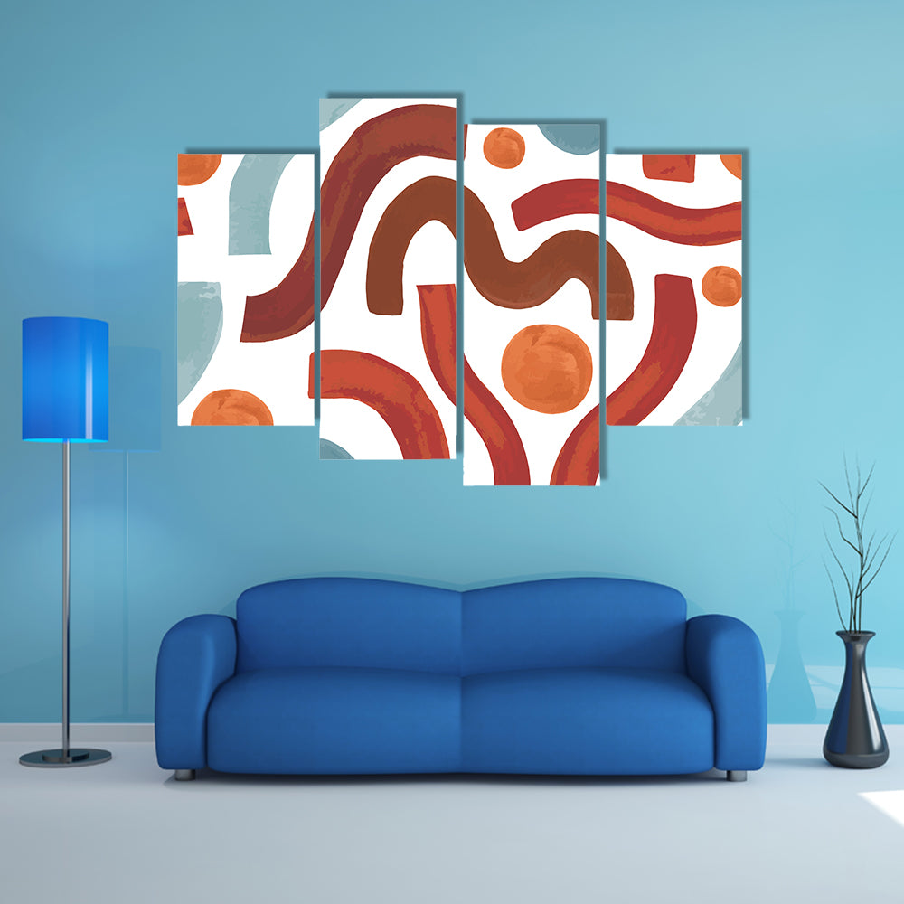 Minimal Circle Waves Canvas Wall Art