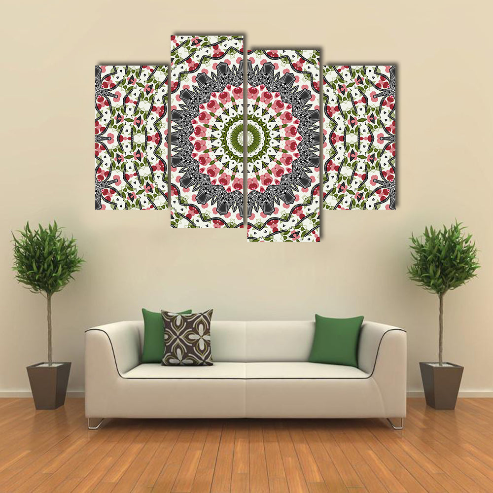 Geometric Mandala Pattern Canvas Wall Art