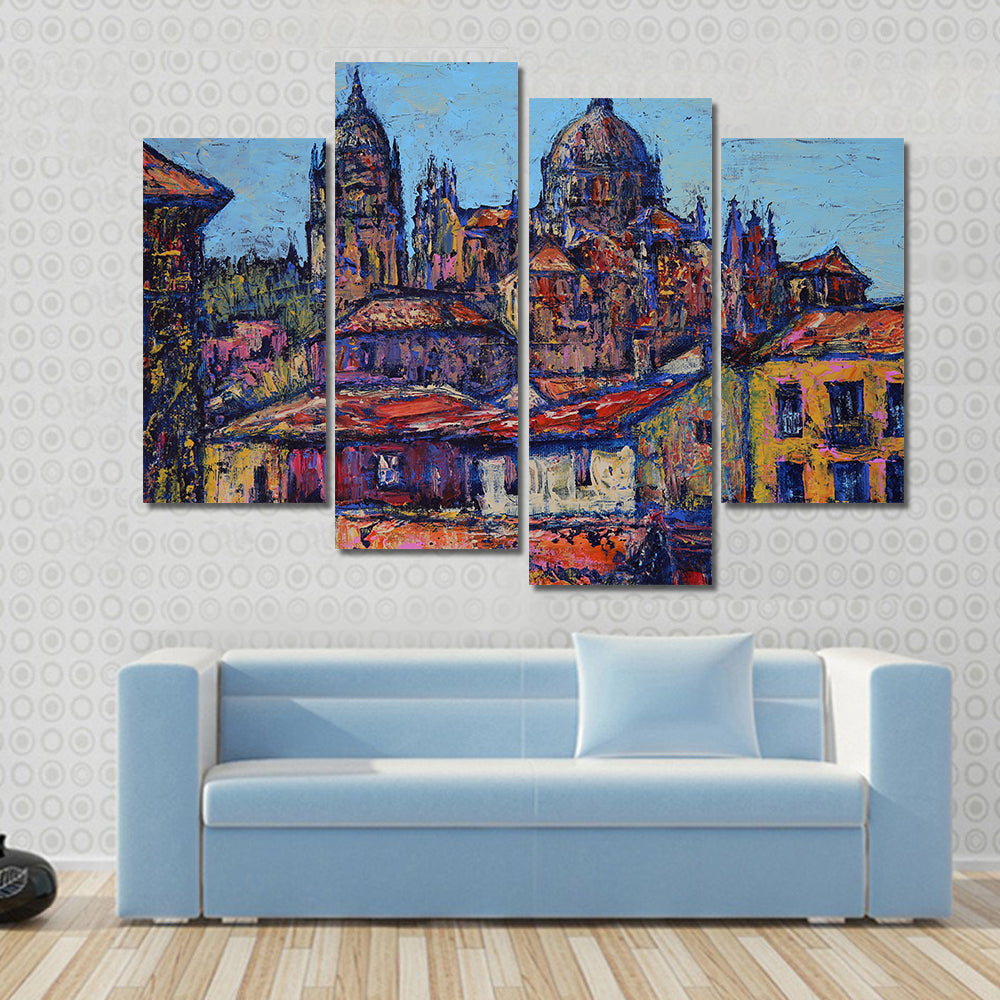 Salamanca Old City Street Canvas Wall Art