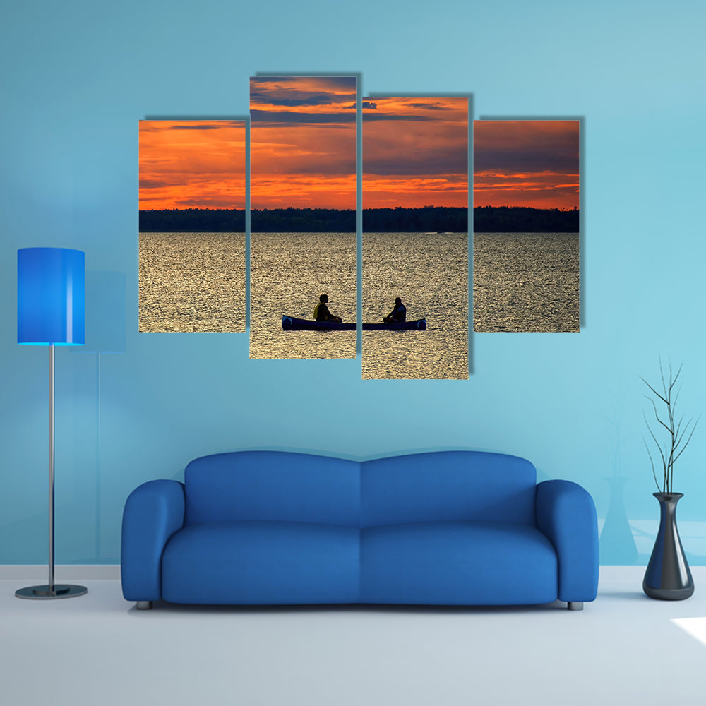 Sunset Over Ottawa River Canvas Wall Art