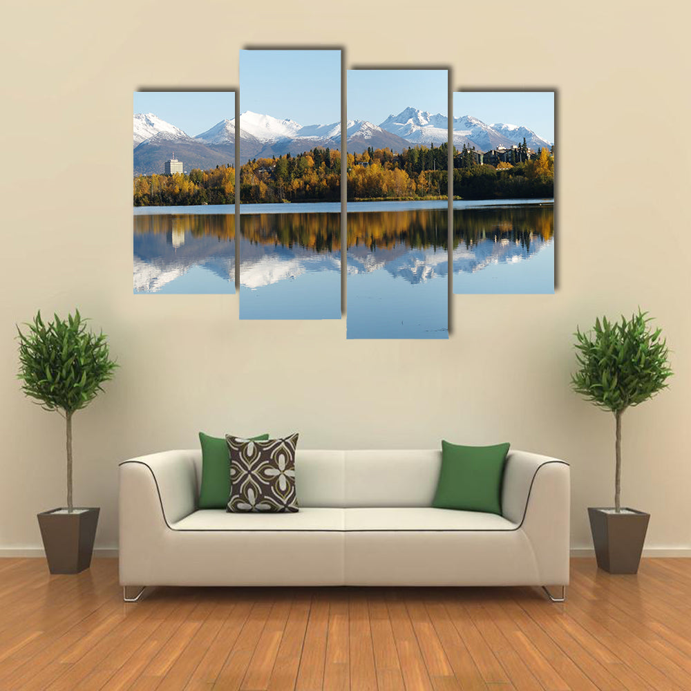 Anchorage Coastline in Alaska Canvas Wall Art
