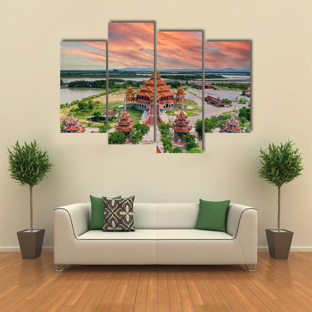 Wat Petch Suwan Chinese Temple In Thailand Canvas Wall Art