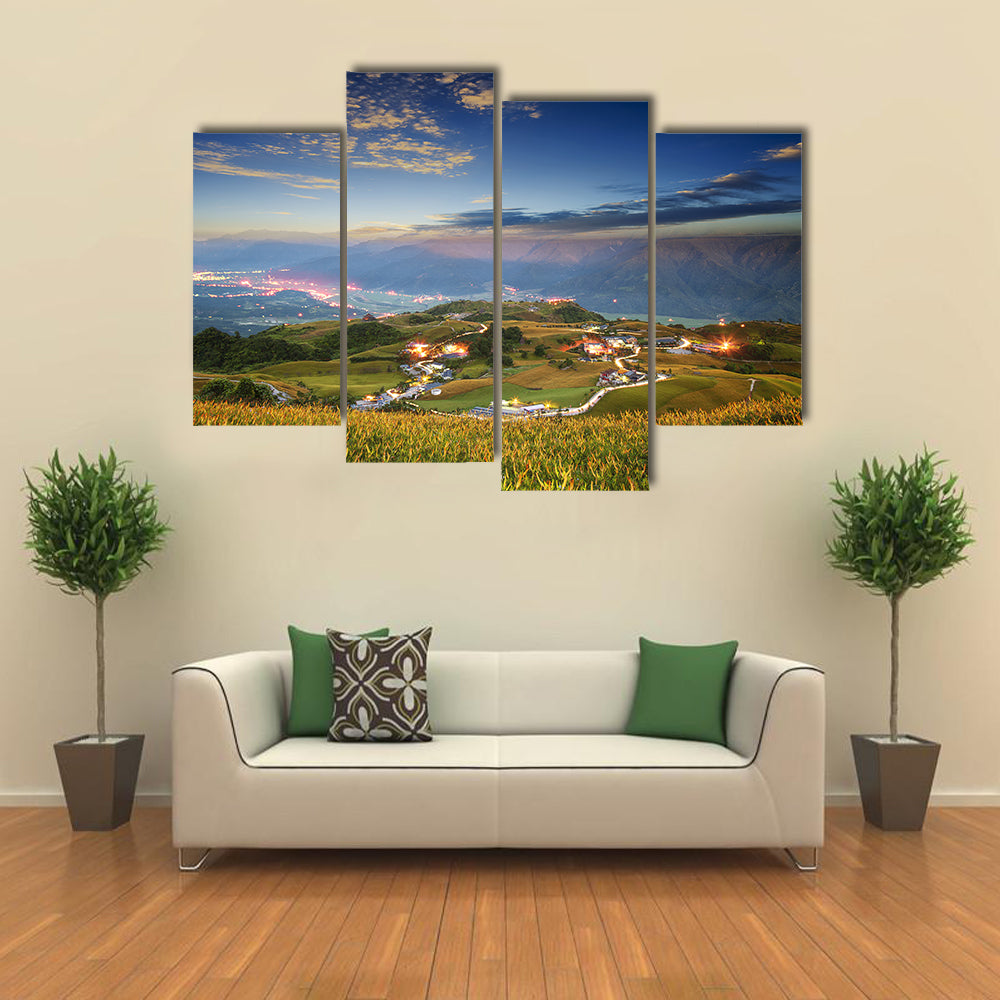 Lioushidan Mountain Daylilies at Dawn Canvas Wall Art
