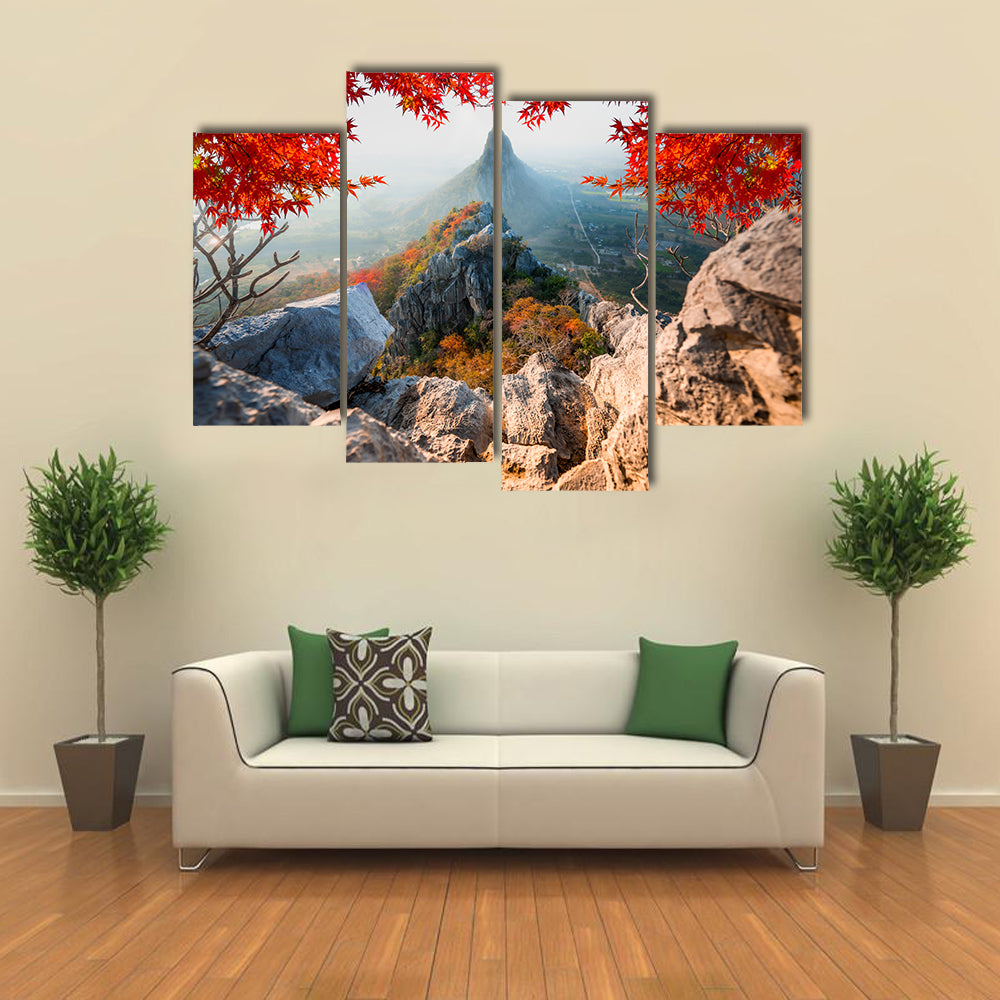 Scenic Khao No Nakhon Sawan Mountain In Thailand Canvas Wall Art