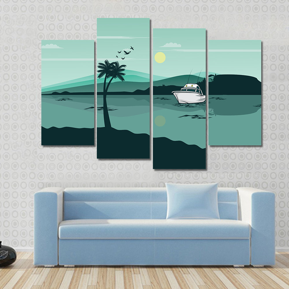 Lake Landscape Canvas Wall Art