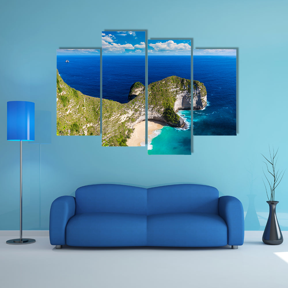 Kelingking Beach Aerial View Indonesia Canvas Wall Art
