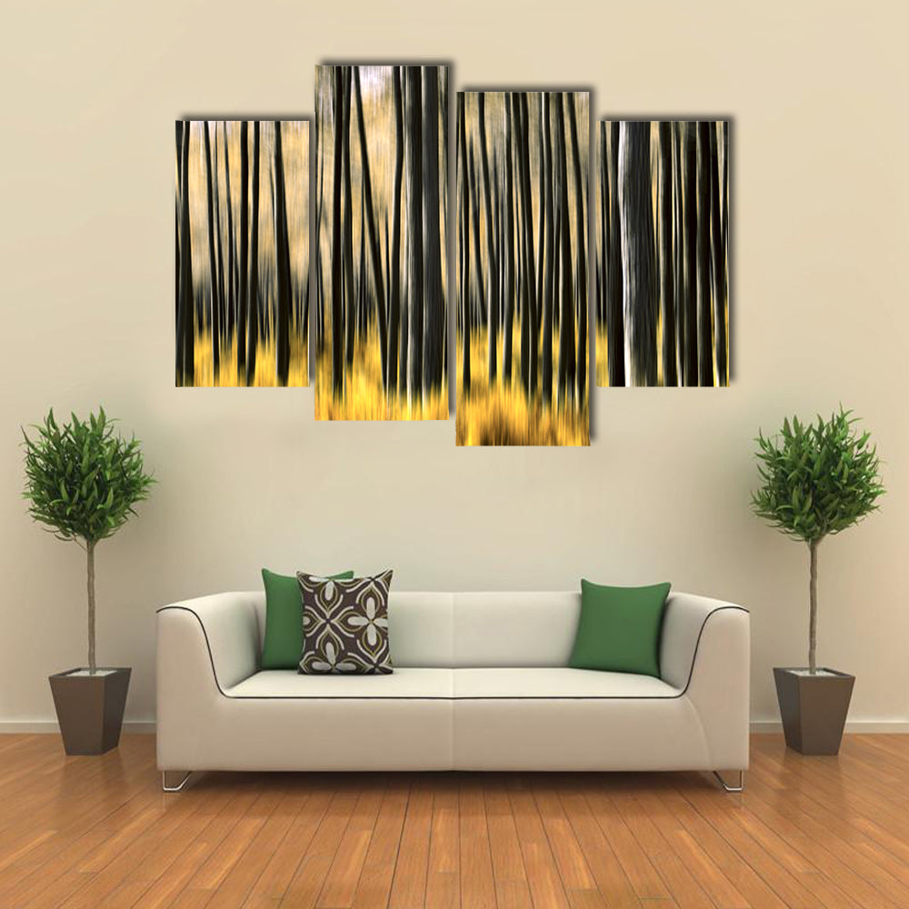 Motion Blur Forest Canvas Wall Art
