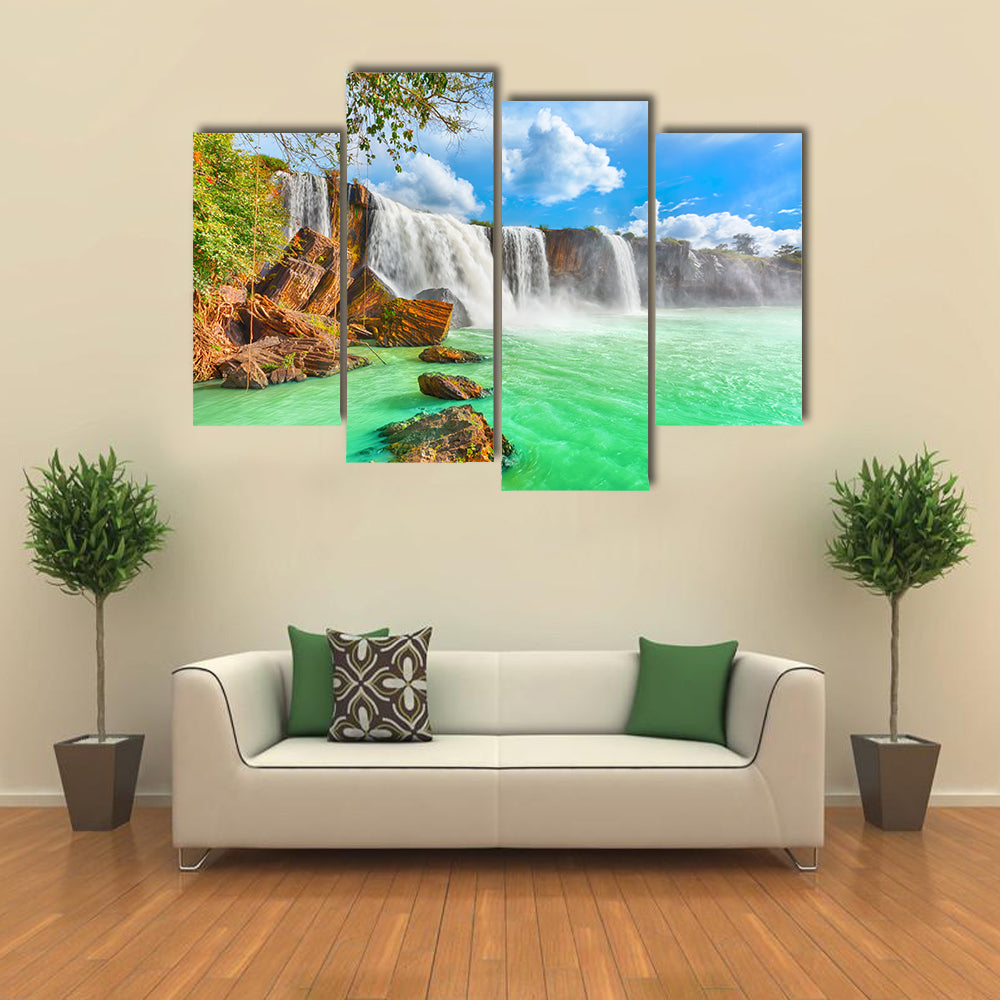 Dry Nur Waterfall In Vietnam Canvas Wall Art