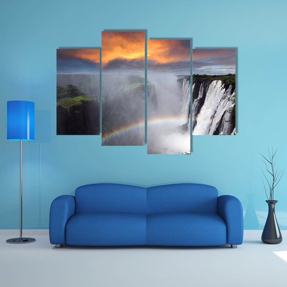 Victoria Falls In Zambia Canvas Wall Art