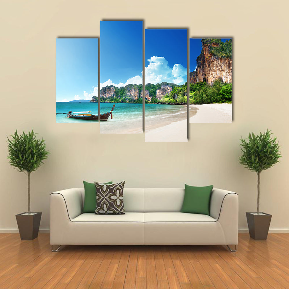 Railay Beach In Krabi Thailand Canvas Wall Art