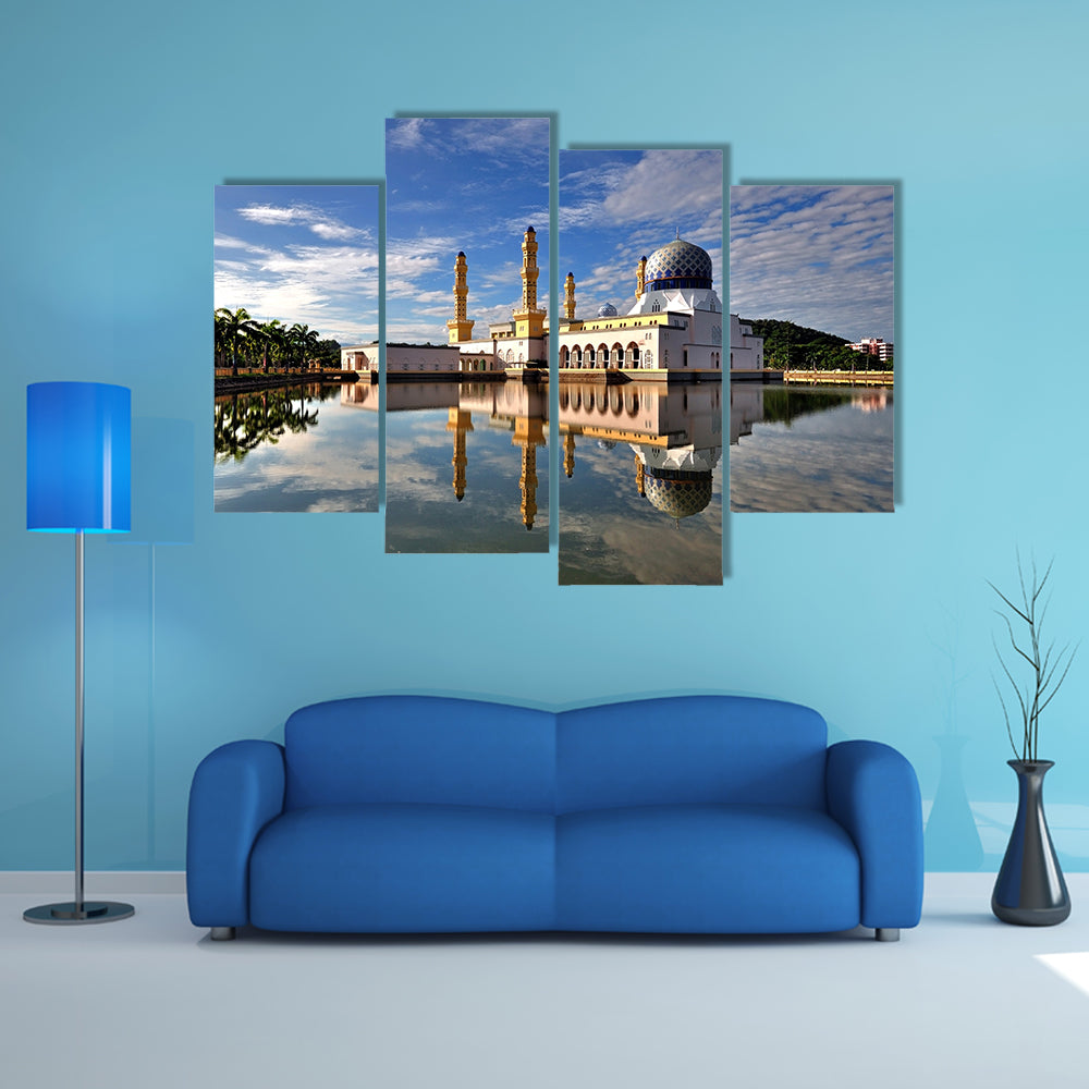 Floating City Mosque In Kota Kinabalu Sabah Borneo Canvas Wall Art