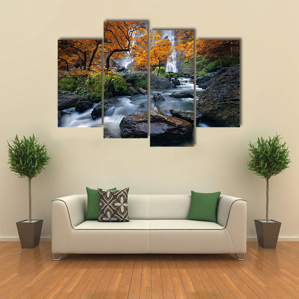 Konglan Waterfall In Kampangpejt Province Thailand Canvas Wall Art