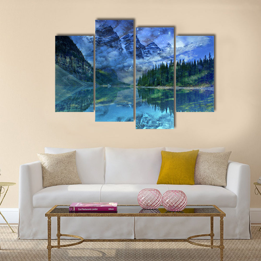 Moraine Lake In Banff Canvas Wall Art