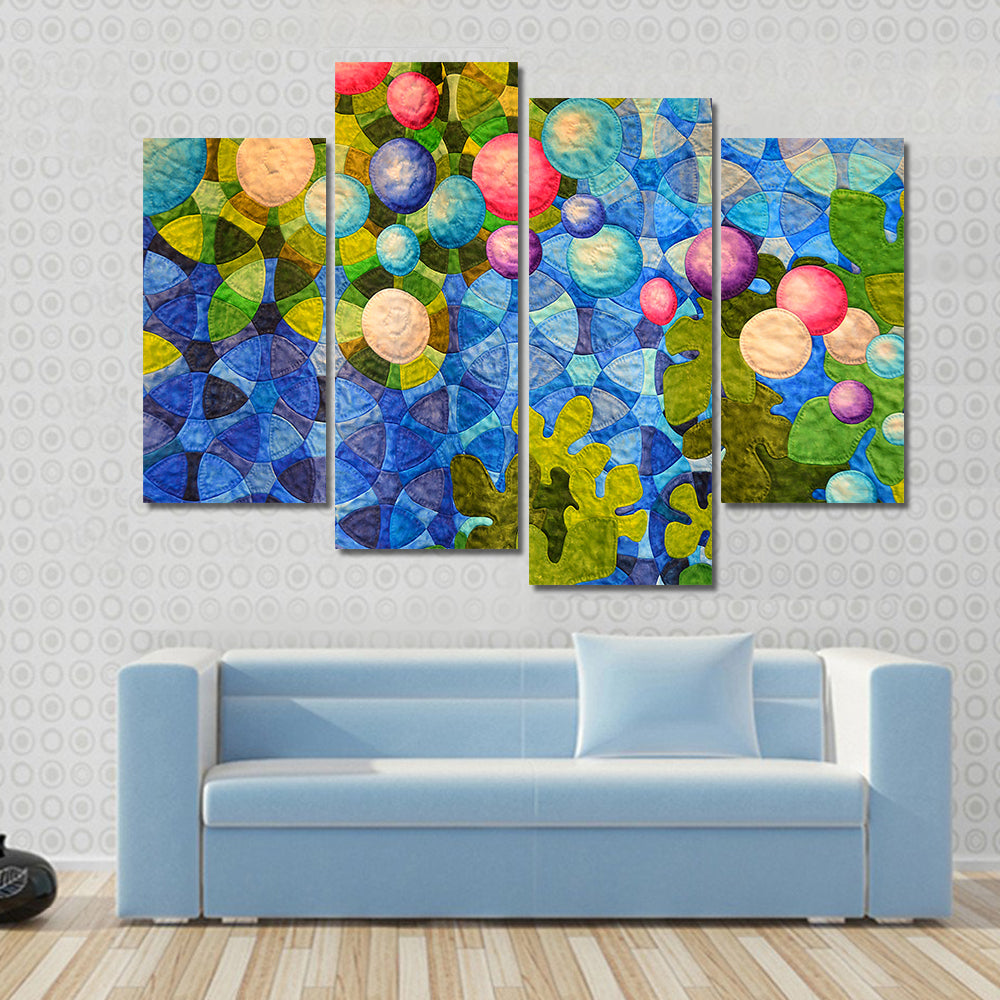 Contemporary Patchwork Quilt Canvas Wall Art