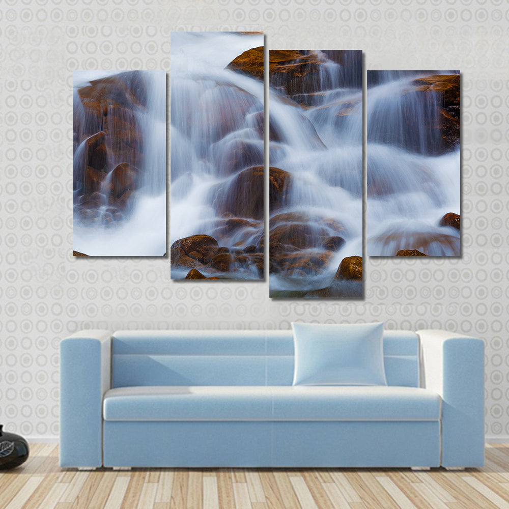 Waterfall In Rocky Mountain National Park Canvas Wall Art