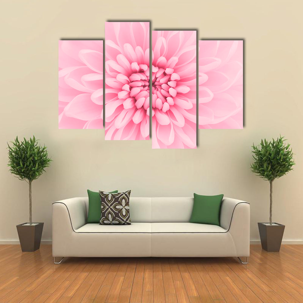 Pink Chrysanthemum Petals Canvas Wall Art