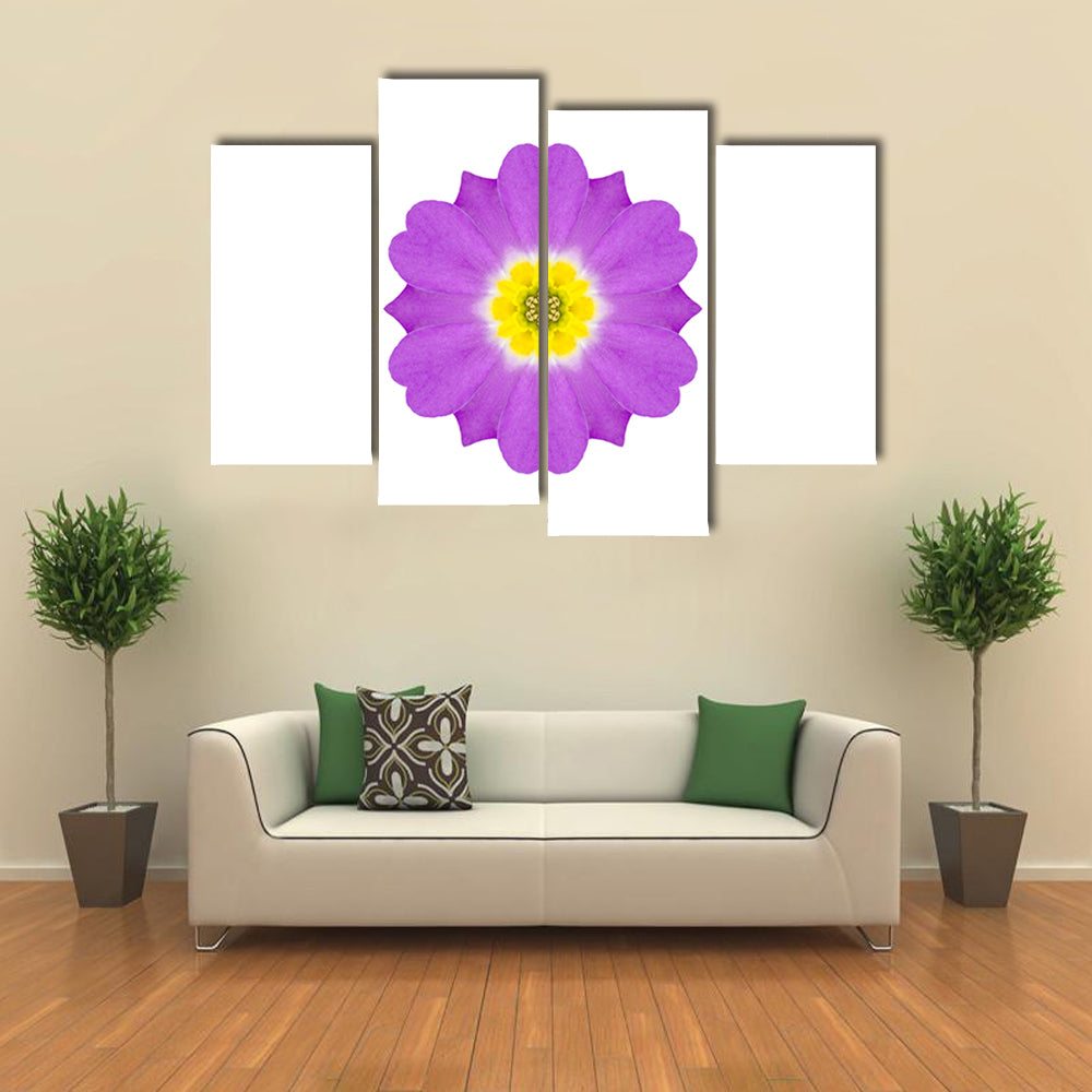 Purple Kaleidoscopic Flower Canvas Wall Art