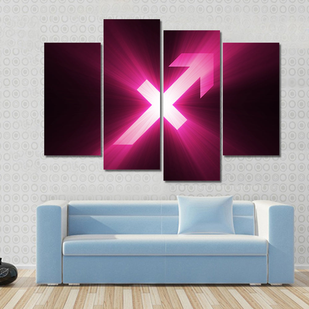 Sagittarius Horoscope Symbol Canvas Wall Art