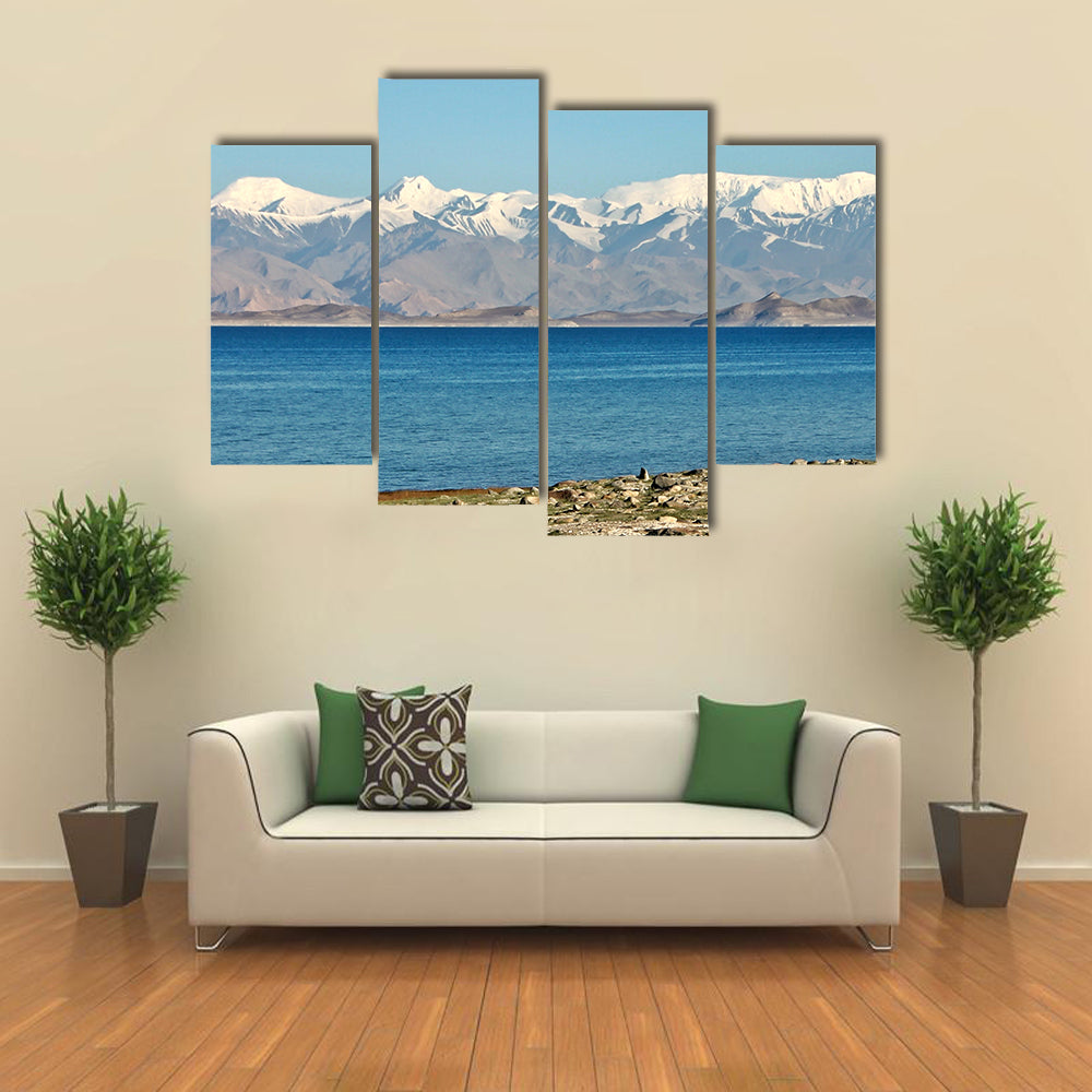 Pamir Mountains And Karakul Lake In Tajikistan Canvas Wall Art
