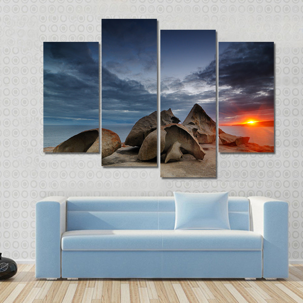 Remarkable Rocks on Kangaroo Island Beach Canvas Wall Art