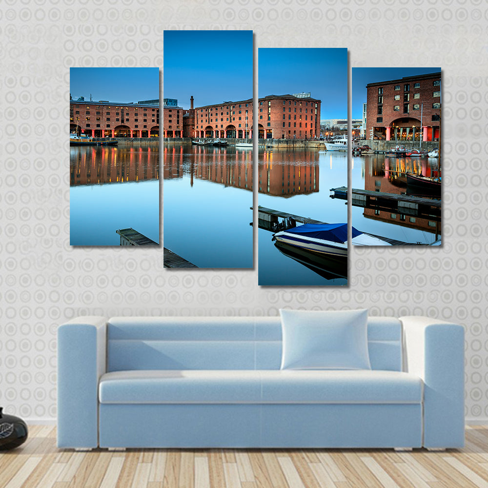 Albert Dock, Liverpool at Twilight Canvas Wall Art