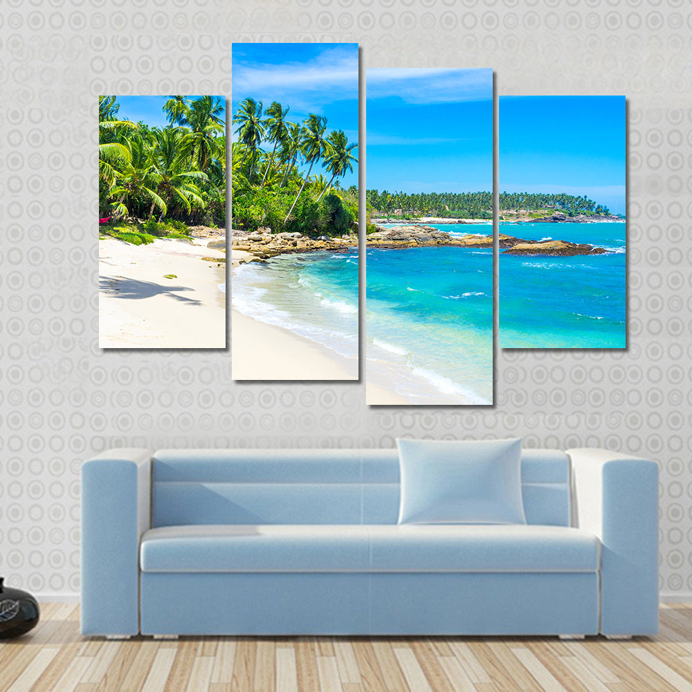 Tropical Beach In Sri Lanka Canvas Wall Art