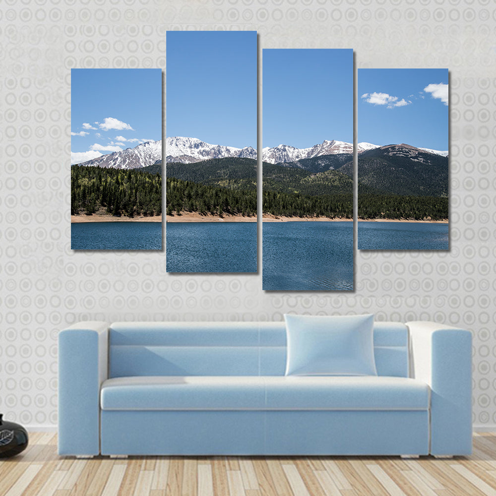 Pikes Peak Crystal Lake Canvas Wall Art