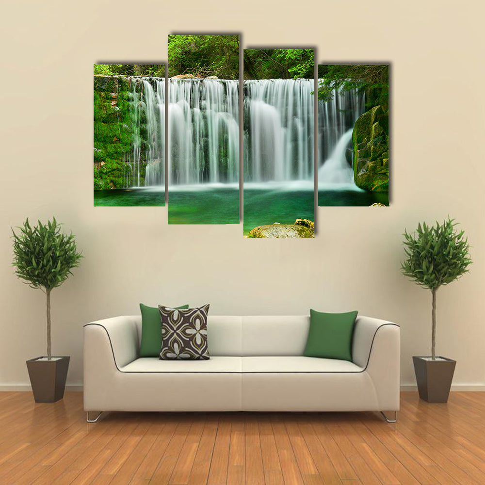 Lake Emerald Waterfalls Canvas Wall Art