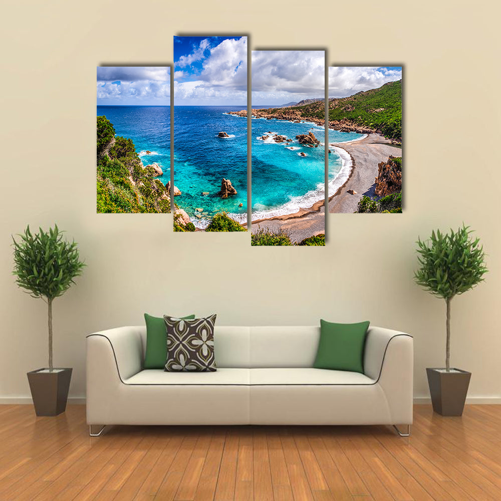 Turquoise Bay at Costa Paradiso, Sardinia Canvas Wall Art