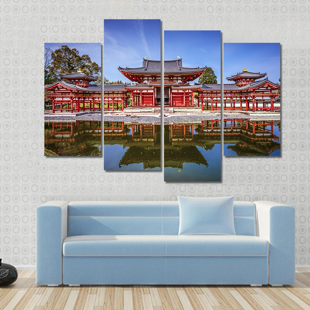 Byodo-in Temple Phoenix Hall Reflection Canvas Wall Art