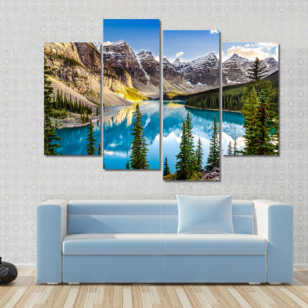 Moraine Lake In Alberta Canvas Wall Art