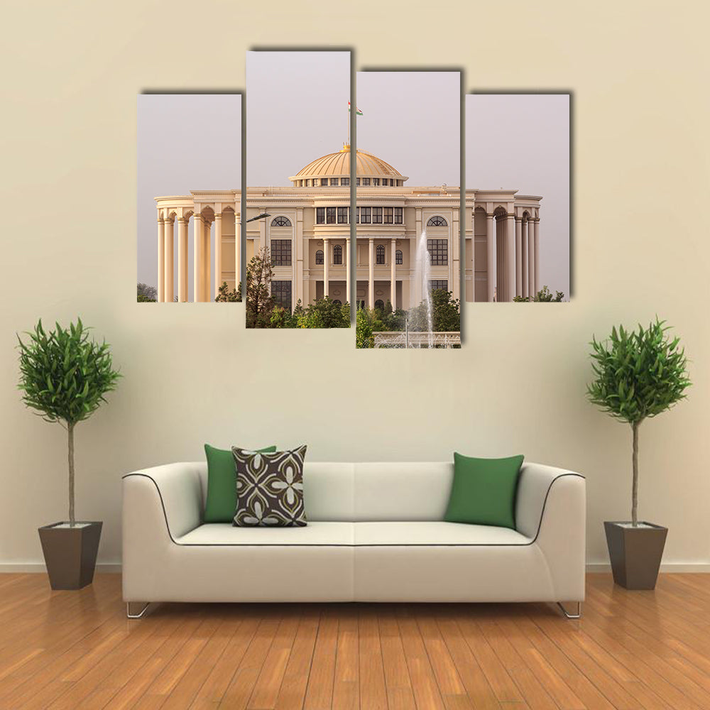 Palais Des Nations In The Morning Canvas Wall Art