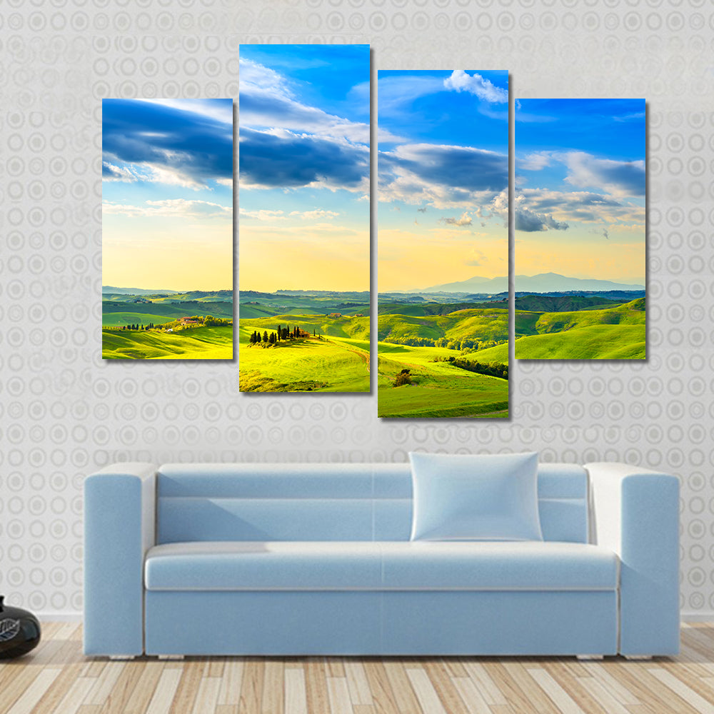 Tuscany Rolling Hills Farmhouse Canvas Wall Art