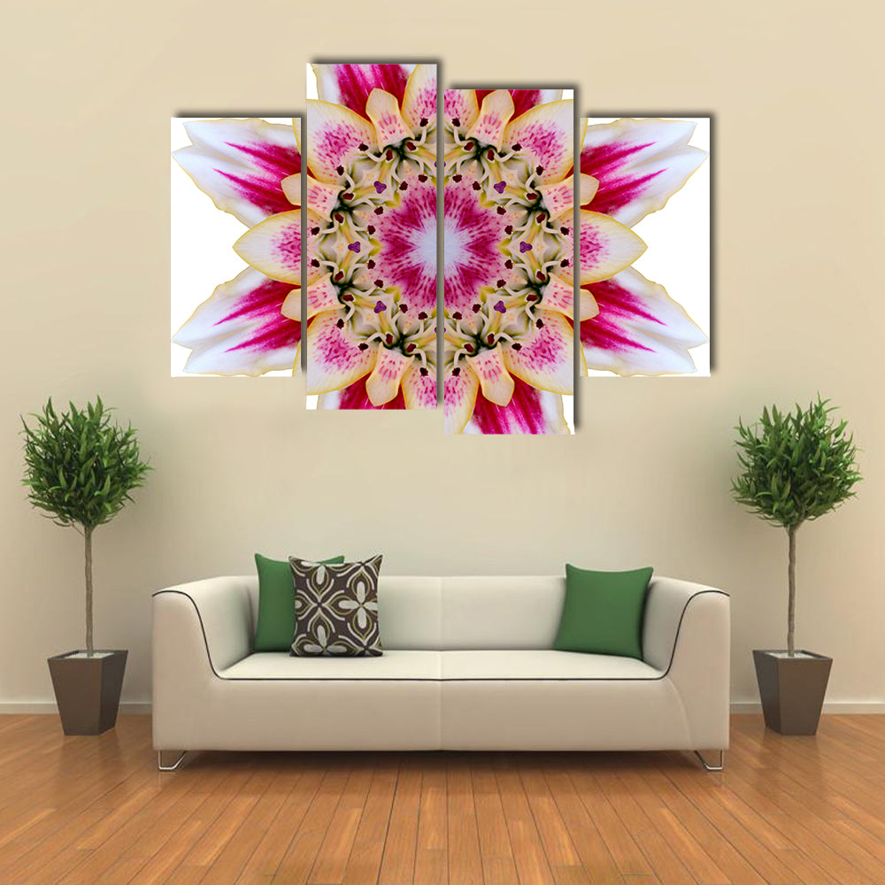 Scenic Flower Mandala Canvas Wall Art