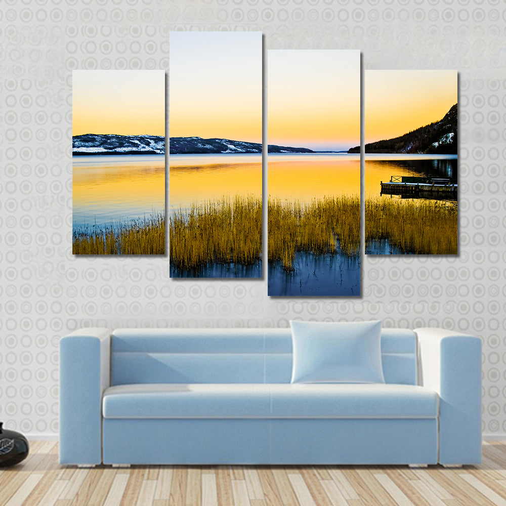 Lapland Lake In The North Of Sweden Canvas Wall Art
