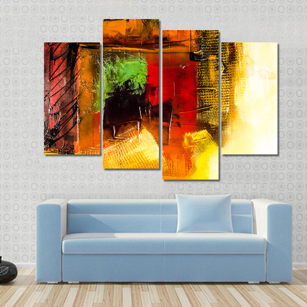 Modern Brushstrokes Abstract Canvas Wall Art