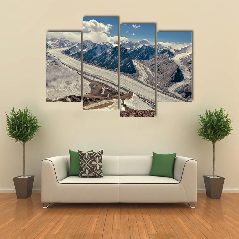 Fedchenko Glacier In Tajikistan Canvas Wall Art