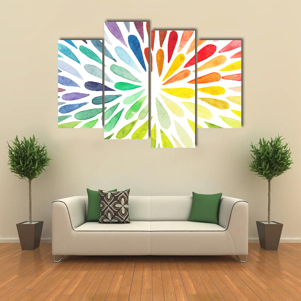 Colorful Splash Drops Canvas Wall Art