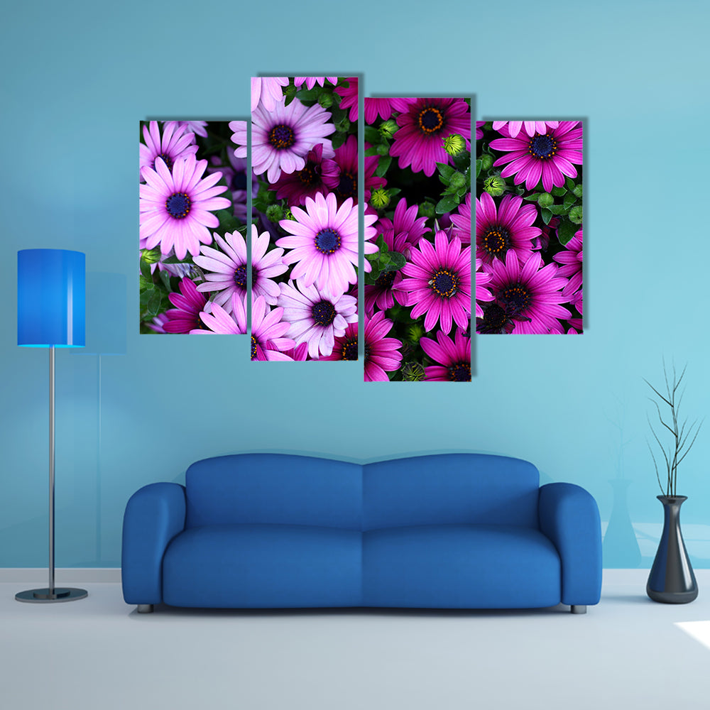 Flowers In The Garden Canvas Wall Art