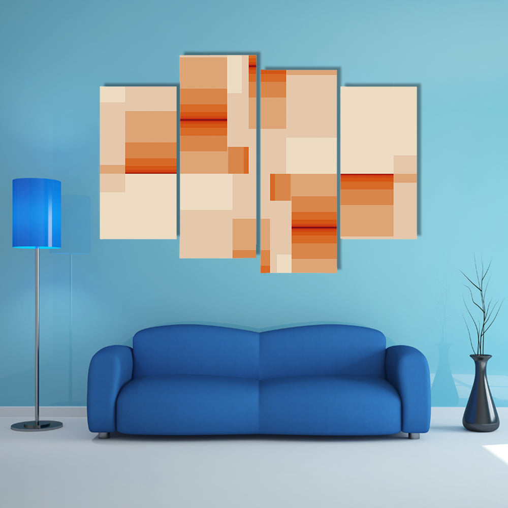 Digital Rectangles Abstract Canvas Wall Art