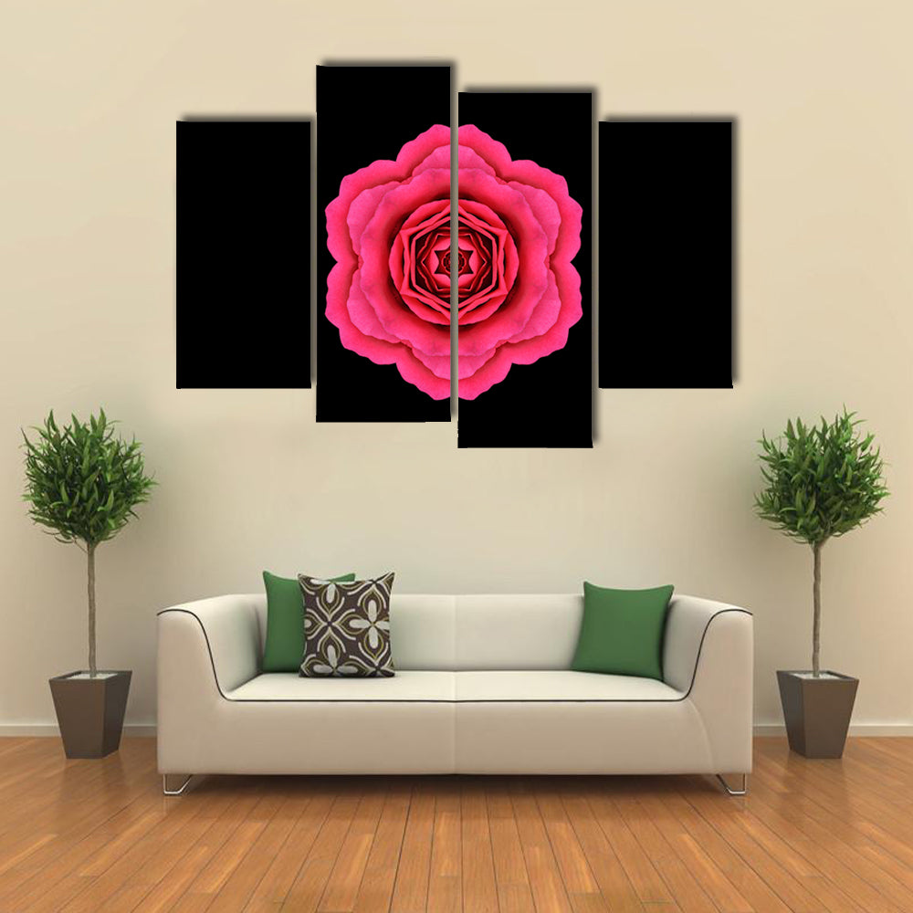 Pink Kaleidoscope Flower Canvas Wall Art