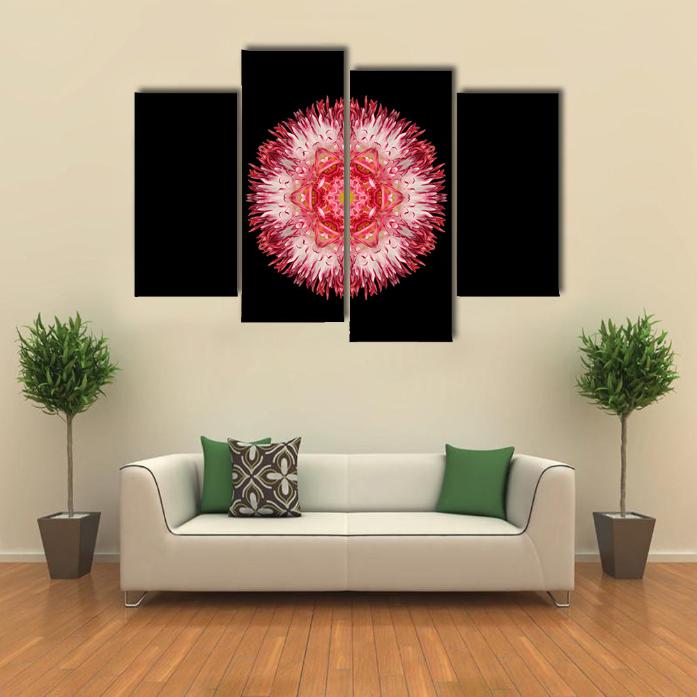 Pink Mandala Flower Canvas Wall Art