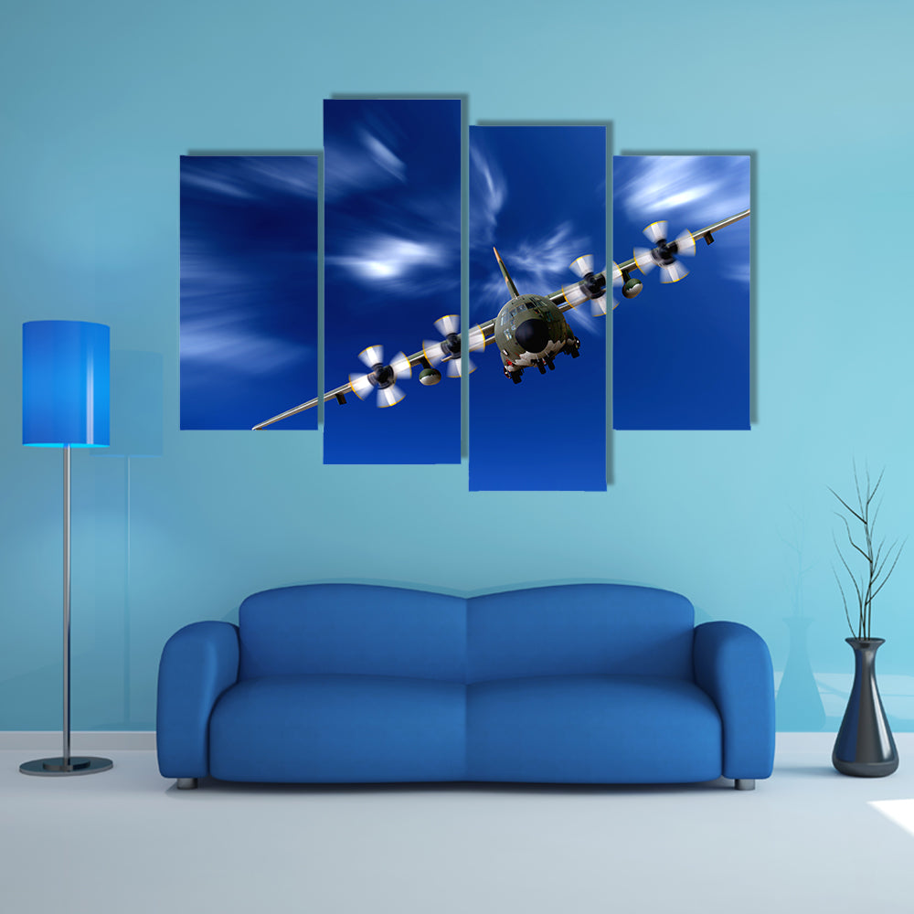 C130 Military Airplane Canvas Wall Art