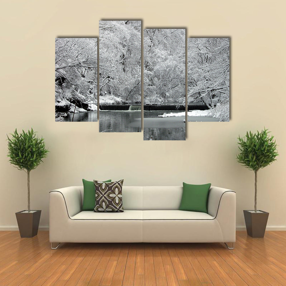 Snow Covered Fairmount Park In Philadelphia Canvas Wall Art