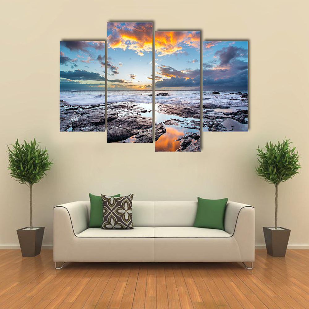 Rocky Shore On The Island Of Maui In Hawaii Canvas Wall Art