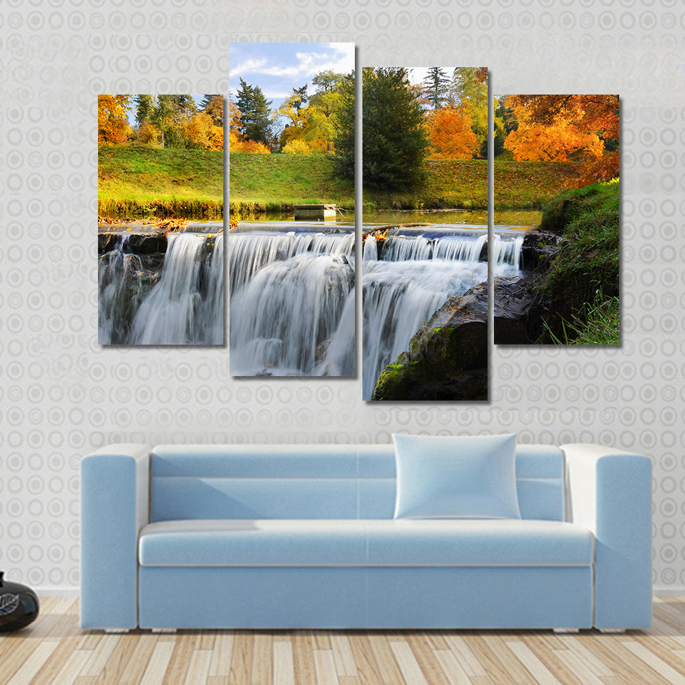 Scenic Cascades Waterfall Canvas Wall Art