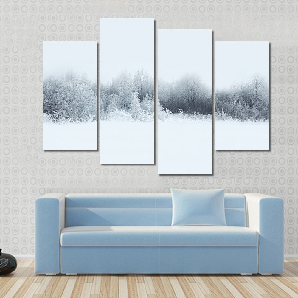 Winter Forest Landscape Canvas Wall Art