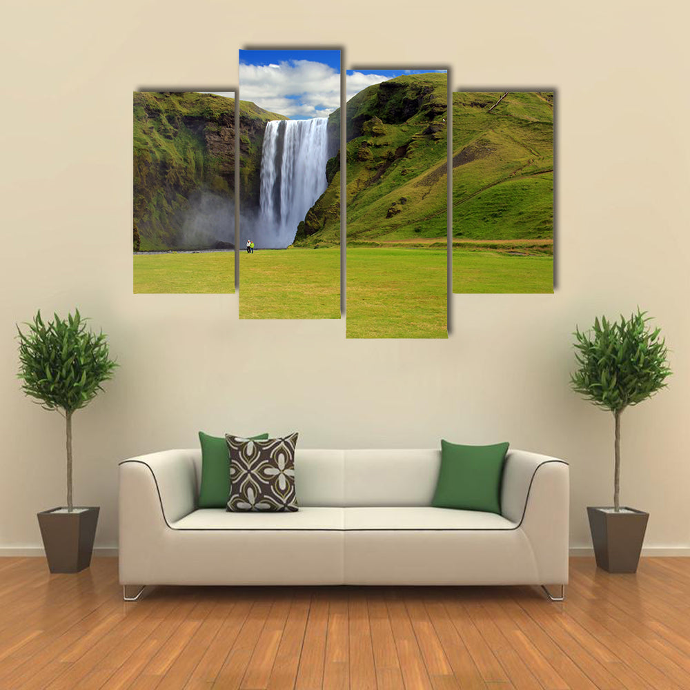 Skogarfoss Waterfall In South East Iceland Canvas Wall Art